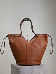 YSL Y Large Hobo in Leather Brown - 35x25x15cm - 4