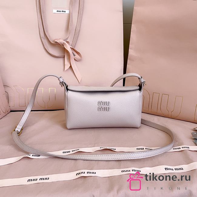 Miumiu Leather Pouch Light Pink/Olive 5NF462 - 18x9.5x7cm - 1