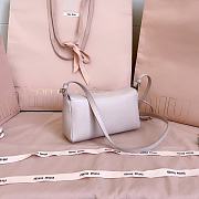 Miumiu Leather Pouch Light Pink/Olive 5NF462 - 18x9.5x7cm - 5