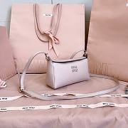Miumiu Leather Pouch Light Pink/Olive 5NF462 - 18x9.5x7cm - 4