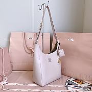 Miumiu Leather Bucket Bag Light Pink/Olive 5BE098 - 28x22.5x12cm - 6