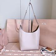 Miumiu Leather Bucket Bag Light Pink/Olive 5BE098 - 28x22.5x12cm - 3