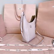 Miumiu Leather Bucket Bag Light Pink/Olive 5BE099 - 18x16x7cm - 5