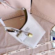 Miumiu Leather Bucket Bag Light Pink/Olive 5BE099 - 18x16x7cm - 4