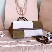 Miumiu Patchwork Leather Handbag Oak 5BA304 - 25.5x20x13cm - 6