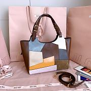 Miumiu Patchwork Leather Handbag Oak 5BA304 - 25.5x20x13cm - 4