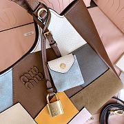 Miumiu Patchwork Leather Handbag Oak 5BA304 - 25.5x20x13cm - 2