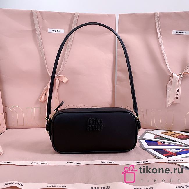 Miumiu Leather Pouch Black 5NE024 - 20x10x4.5cm - 1