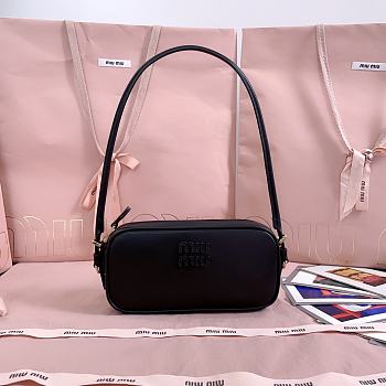 Miumiu Leather Pouch Black 5NE024 - 20x10x4.5cm