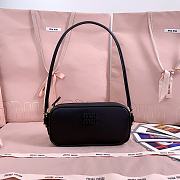 Miumiu Leather Pouch Black 5NE024 - 20x10x4.5cm - 4