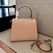 Valentino Garavani Vsling Small Handbag In Grainy Calfskin With Jewel Logo Rose Cannelle - 22x17x9cm - 6