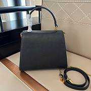 Valentino Garavani Vsling Small Handbag In Grainy Calfskin With Jewel Logo Black - 22x17x9cm - 4