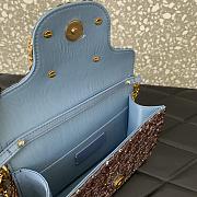 Valentino Garavani Loco Small Shoulder Bag Embroidered With Jewel Logo Amethyst/Cloudy - 20x11x5cm - 2