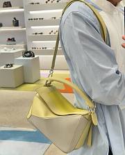 Loewe Small Puzzle Bag In Nappa Calfskin Pale Grey/Light Citrine - 24x16.5x10.5cm - 5