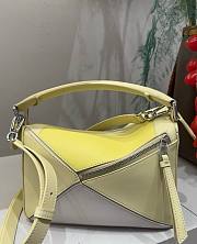 Loewe Small Puzzle Bag In Nappa Calfskin Pale Grey/Light Citrine - 24x16.5x10.5cm - 3