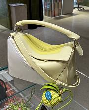 Loewe Small Puzzle Bag In Nappa Calfskin Pale Grey/Light Citrine - 24x16.5x10.5cm - 2
