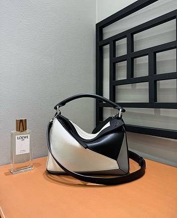 Loewe Small Puzzle Bag In Nappa Calfskin Grey/Light Ghost - 24x16.5x10.5cm