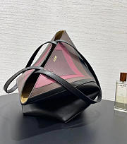 Loewe Medium Puzzle Fold Tote in Nappa Calfskin Black/Burgundy - 31x24.5x15cm - 5