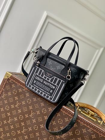 LV Neverfull Bandoulière Inside Out BB Tote Bag Monogram Eclipse M15210 - 26.5x16.5x11cm