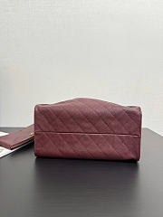 Chanel 25 Medium Handbag Grained Calfskin Gold Tone Metal Burgundy - 40x30x15cm - 4