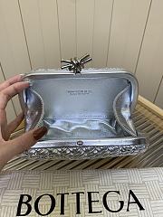 Bottega Veneta Knot Minaudiere Clutch Silver - 19x11.5x5cm - 3