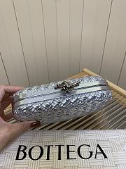 Bottega Veneta Knot Minaudiere Clutch Silver - 19x11.5x5cm - 4