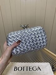 Bottega Veneta Knot Minaudiere Clutch Silver - 19x11.5x5cm - 5