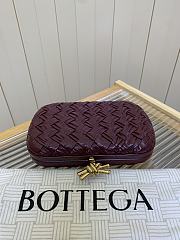Bottega Veneta Knot Minaudiere Clutch Burgundy - 19x11.5x5cm - 4