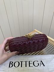 Bottega Veneta Knot Minaudiere Clutch Burgundy - 19x11.5x5cm - 3