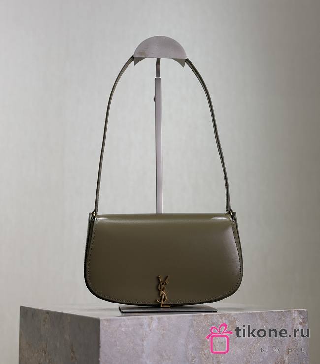 YSL Mini Voltaire In Box Saint Laurent Strong Moss - 21x11x4.5cm - 1