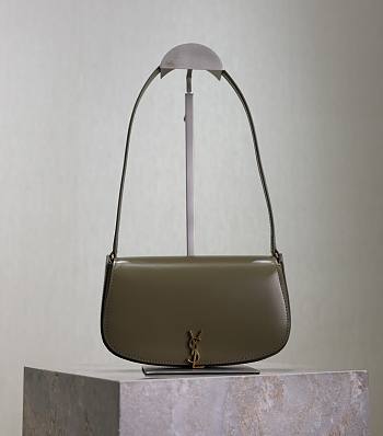 YSL Mini Voltaire In Box Saint Laurent Strong Moss - 21x11x4.5cm