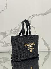 Prada Crochet Tote Bag Black 1BG392 - 40x34x16cm - 5