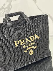 Prada Crochet Tote Bag Black 1BG392 - 40x34x16cm - 2