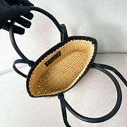Prada Mini Crochet And Leather Tote Bag Natural/Black 1BG501 - 21x16x10cm - 4