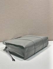 Prada Large Leather Tote Bag Gray 1BG460 - 39x31x10cm - 5