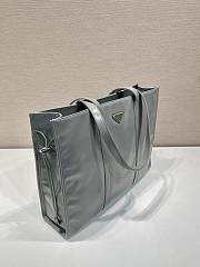 Prada Large Leather Tote Bag Gray 1BG460 - 39x31x10cm - 3