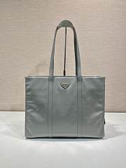 Prada Large Leather Tote Bag Gray 1BG460 - 39x31x10cm - 4