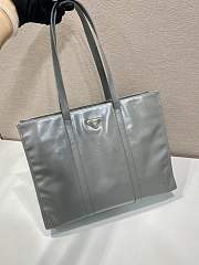 Prada Large Leather Tote Bag Gray 1BG460 - 39x31x10cm - 2