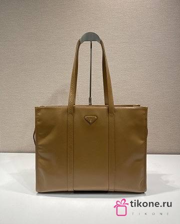 Prada Large Leather Tote Bag Brown 1BG460 - 39x31x10cm - 1