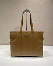 Prada Large Leather Tote Bag Brown 1BG460 - 39x31x10cm - 1