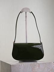YSL Mini Voltaire In Patent Leather Green - 21x11x4.5cm - 6
