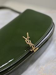YSL Mini Voltaire In Patent Leather Green - 21x11x4.5cm - 3