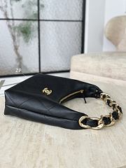 Chanel Hobo Handbag Shiny Calfskin & Gold Tone Metal Black - 28x24x8cm - 6
