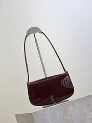 YSL Mini Voltaire In Patent Leather Burgundy - 21x11x4.5cm - 5