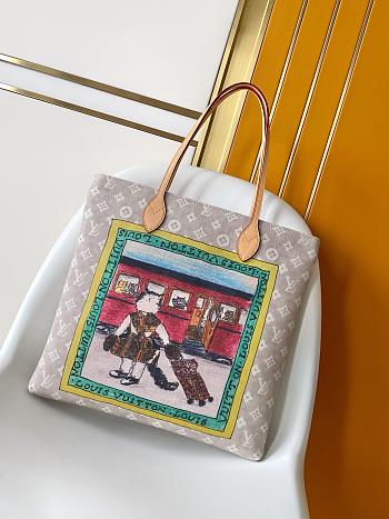 LV Travels With Grace Coddington Carry It Meowgram Cotton Canvas M15128 - 37x37x2cm