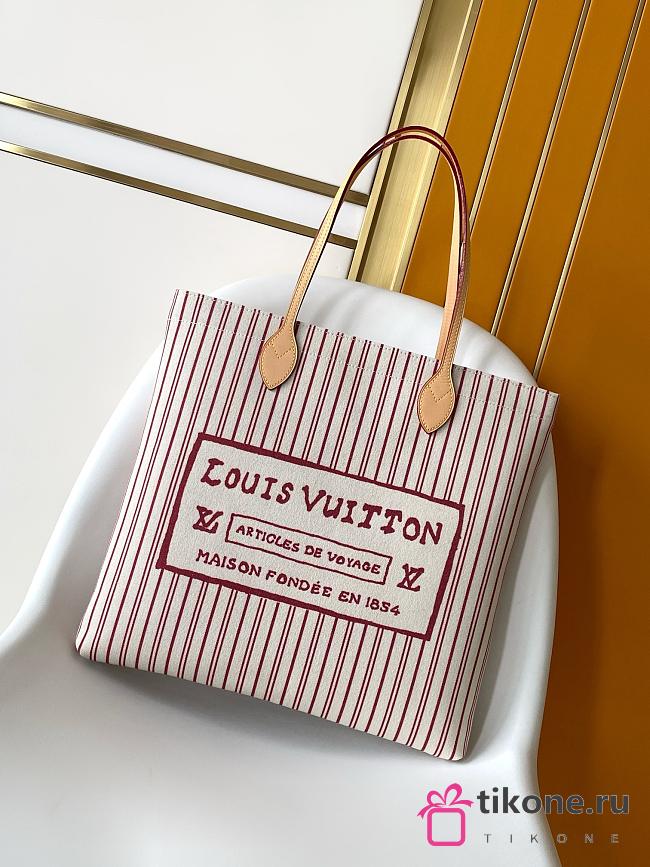 LV Travels With Grace Coddington Carry It Bicolor Beige Plum Cotton Canvas M15121 - 37x37x2cm - 1