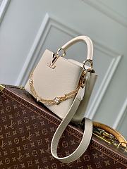 LV Capucines BB Taurillon Leather Sable/Quartz M25461 - 27x17.3x9cm - 2