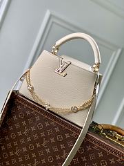LV Capucines BB Taurillon Leather Sable/Quartz M25461 - 27x17.3x9cm - 5