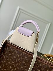 LV Capucines Mini Taurillon Leather Quartz/Misty M15117 - 21x13.6x8cm - 2