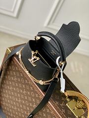 LV Capucines Mini Taurillon Leather Black M25903 - 21x13.6x8cm - 5